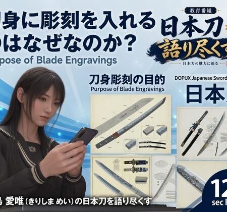 パンチラガチャ★霧島 愛唯（きりしま めい）『日本刀を語り尽くす』第1章-まず「日本刀とは何か」を知る（035-刀身に彫刻を入れるのはなぜなのか？）