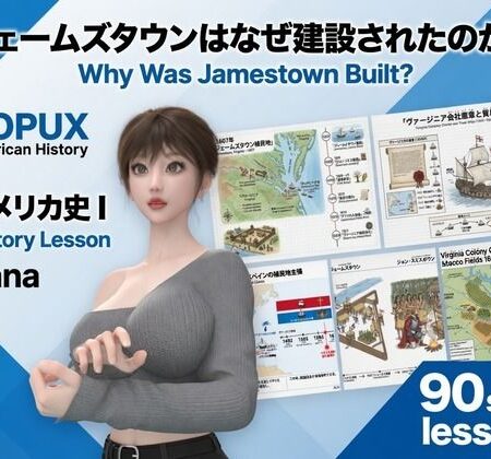パンチラガチャ★西陣郁奈（にしじんかな）強豪予備校『DOPUX（ドピュックス）』で大学受験生向け講座（世界史）を教える名物講師！（Vol.025:ジェームズタウンはなぜ建設されたのか？）